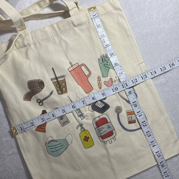 Nursing Doctor Medical Canvas Tote Bag - Picture 4 of 4